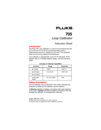 Thumbnail of document Manual - 705 Loop Calibrator